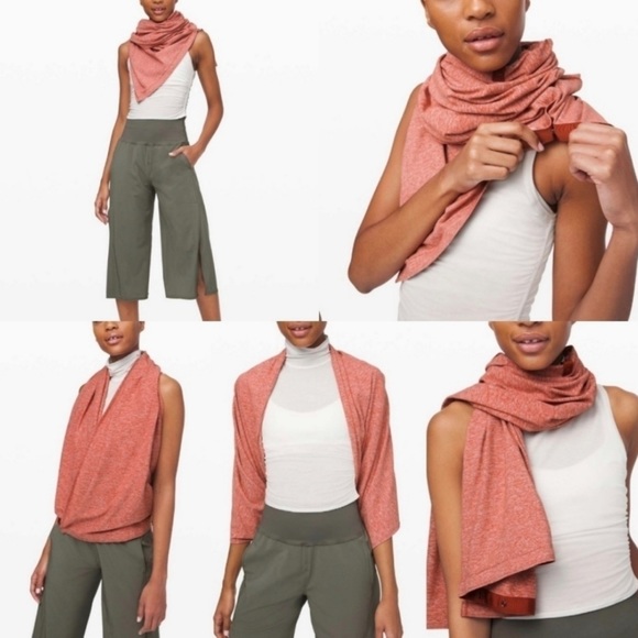 Lululemon Vinsaya Scarf Jacquard Print in Black and White Excellent Condition - Picture 6 of 7